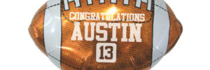 football shaped custom printed foil balloon