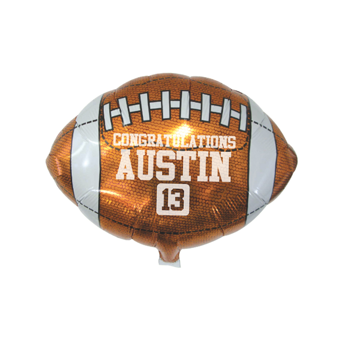 football shaped custom printed foil balloon