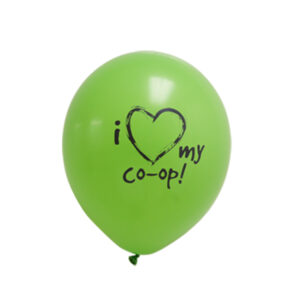 12 inch green balloon with custom printed text