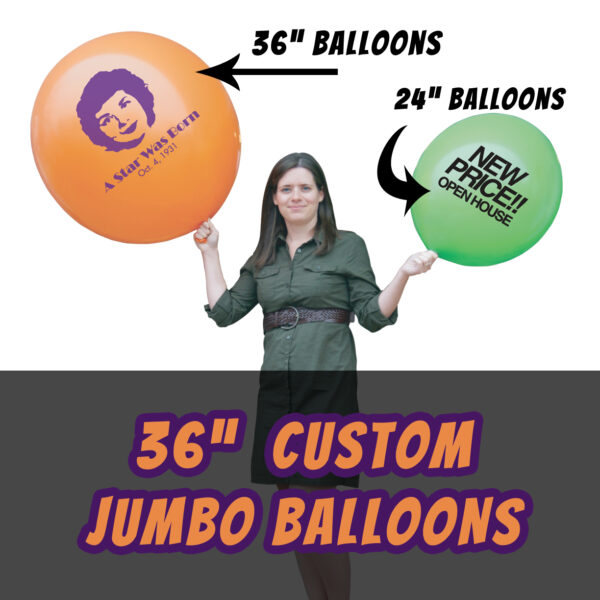 36in Custom Printed Jumbo Balloons (Latex)