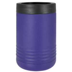 purple laser engraved can coolers