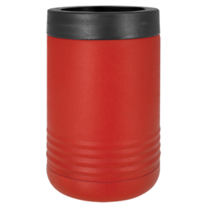 red laser engraved can coolers