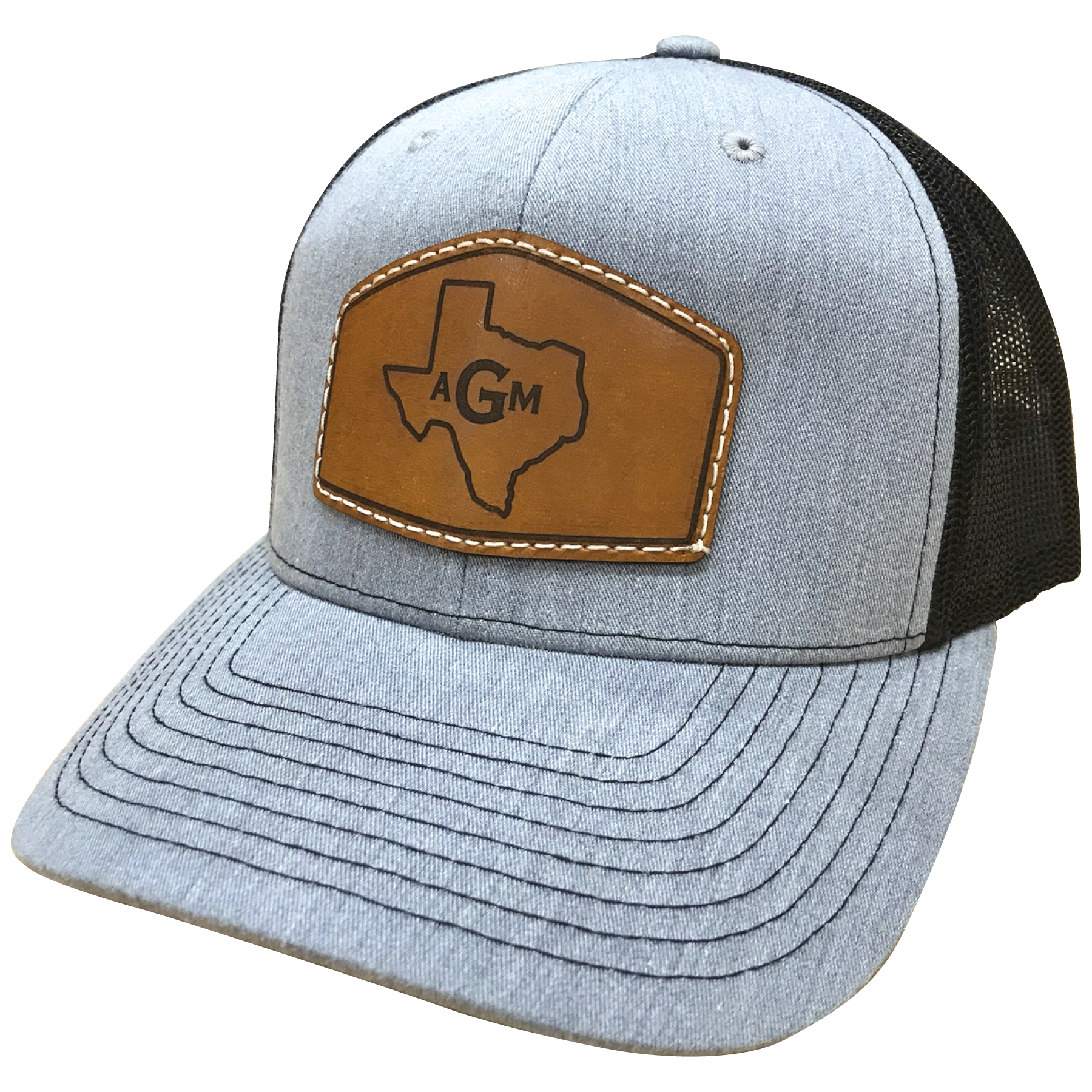 Customized Leather Patches on Trucker Hats