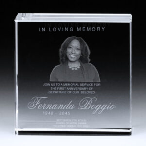 Personalized Memorial / Award Crystal