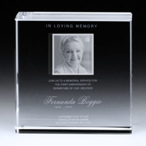 Personalized Memorial / Award Crystal