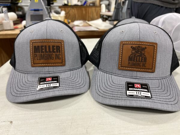 Custom Leather Patches on Trucker Hats - Image 2