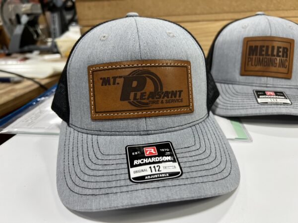 Custom Leather Patches on Trucker Hats - Image 3