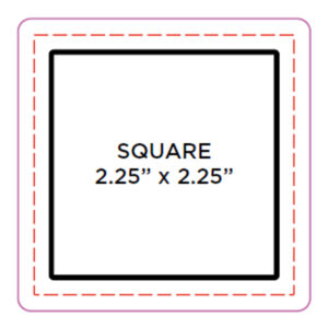 Square - 2.25" x 2.25"