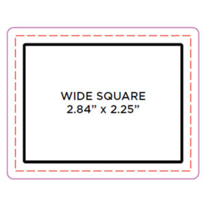 Wide Square - 2.84" x 2.25"