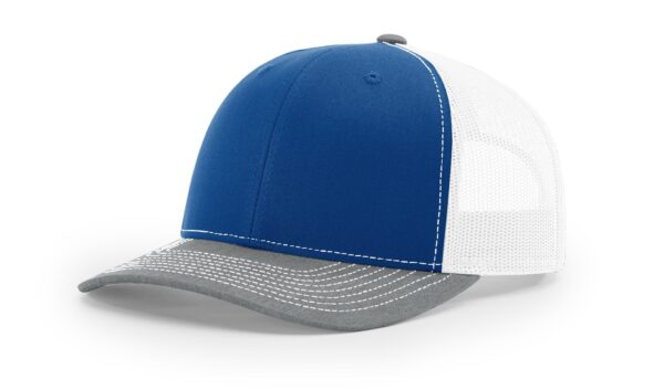 Royal Blue, White & Heather Grey