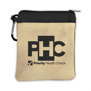 Canvas Zipper Tote with carabiner