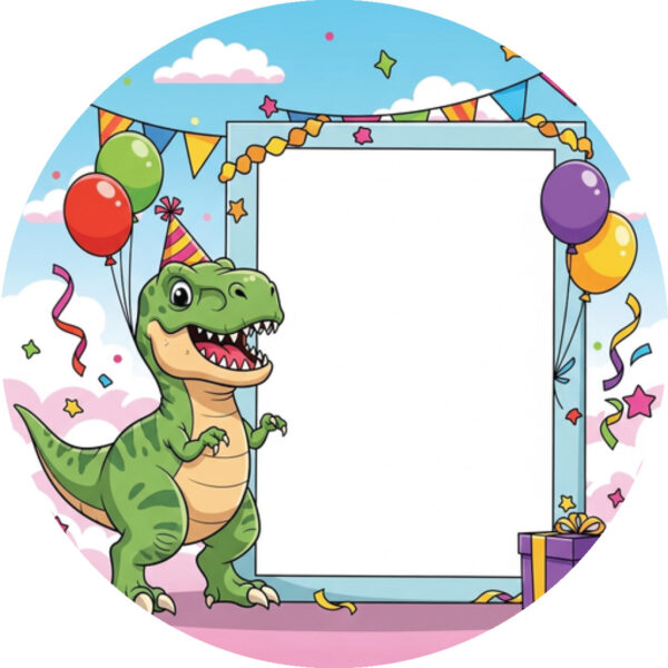18in Dinosaur Photo Balloons (Foil) - Image 2