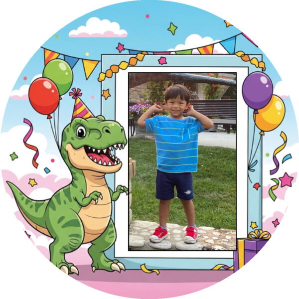18in Dinosaur Photo Balloons (Foil)