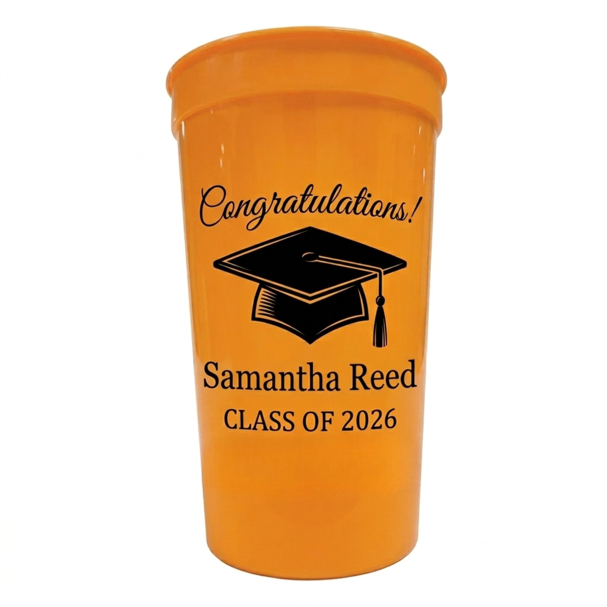22oz Custom Stadium Cups for Graduation