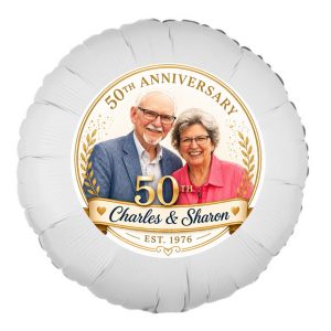 50th wedding anniversary custom printed photo balloon